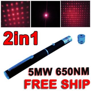   2in1 Red 5MW Laser Pen red laser pointer + laser pen star cap