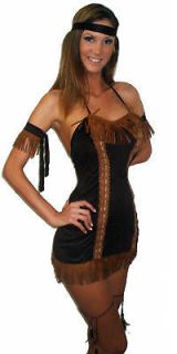 Sexy Indian Princess Pocahontas Dress Fantasy Halloween Costume 6 8 10