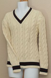 ralph lauren cable knit long sleeve cricket sweater nwt expedited