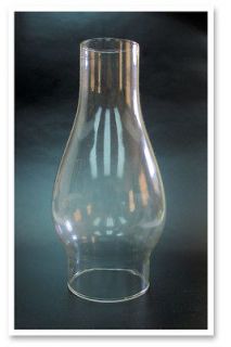   Clear Corning Glass Hurricane Lamp Chimney Globe Slip Shade Excellent