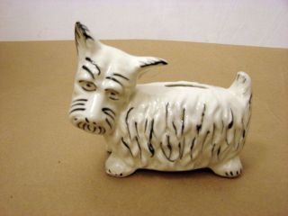 Retro Ceramic Scottish Terrier/Scotti​e Figurine/Bank   Made in 