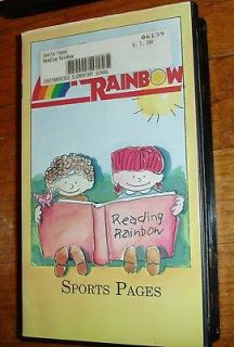 used reading rainbow episode vhs sports pages time left $