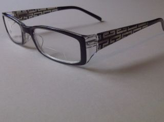 MENS STYLISH BIFOCAL READING GLASSES IN BLACK AND SILVER!! VARIOUS 