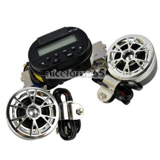  12V Motorcycle/ATV FM Radio Waterproof MP3 stereo speaker system Set
