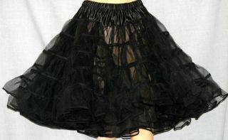 black square dance crinoline poodle skirt sz 1x 3x