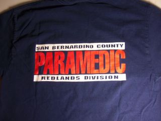   san bernadino county paramedic redlands div. blue size sz m medium