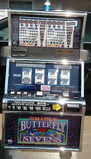IGT SLOT MACHINE TRIPLE BUTTERFLY 7S S2000 COINLESS 4TH REEL