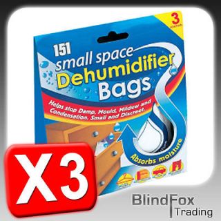 Small Space Dehumidifier Bags Stop Damp Mould Mildew Absorb 