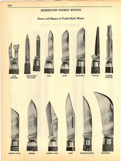 1941 remington pocket knives 16 pgs display case ad time