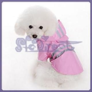 princess pink dog puppy rain coat jacket raincoat new from
