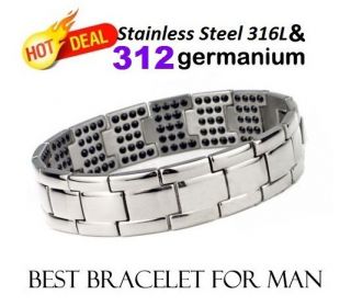 Titanium Power Energy 312 Germanium Stones Balance Bracelet Armband 