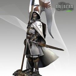 Nocturna Models Teutonic Knight with Banner 70mm Resin Unpainted kit