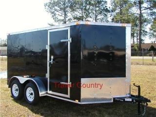 new 6x12 6 x 12 v nose enclosed cargo trailer