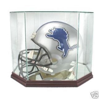 glass football helmet display case new uv nfl
