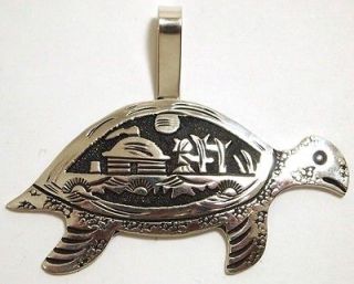 navajo sterling silver sea turtle pendant richard singer time left