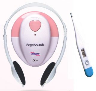 AngelSounds JPD 100S 3mhz fetal prenatal heart doppler w/battery,gel 