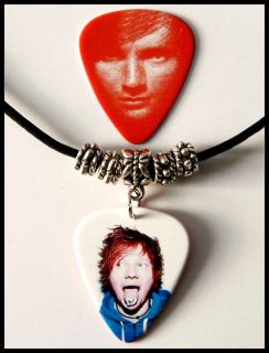 ed sheeran black leather guitar pick necklace pick from united