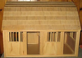   Traditional Classic Wood Horse Barn 2 Stall Cow Stable Shelter Corral