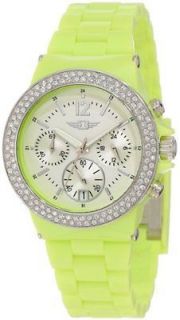   Ladies ChronoGraph Sharp Lime Green Plastic Band Date Watch 43944 004
