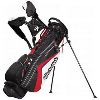 NEW 2012 TAYLORMADE MICRO LITE 3.0 GOLF STAND CARRY BAG BLACK/WHITE/RE 