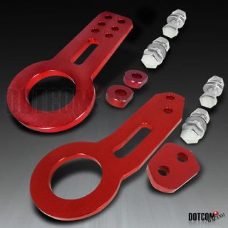 FRONT AND REAR TOW HOOK RED ANODIZED ALUMINUM RACING TOWING KIT S2000 
