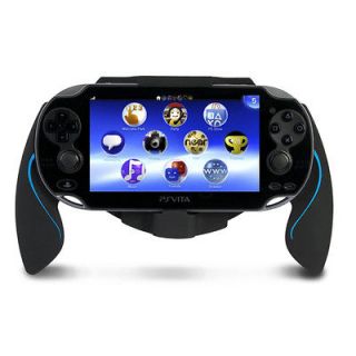   Playstation Vita Hand Comfort Grip Case Cover Black with Blue line PS