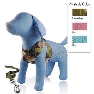 Pink Blue GIRTH Doggie Nylon Dog Harness Vest Collar Small Medium 