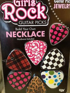 Girls Rock Guitar Pick Neclace ~Build Your Own~ 6 different Kinds 