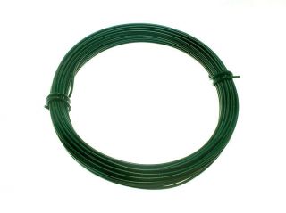   PLASTIC COATED GARDEN FENCE WIRE 2 MM x 1.4 MM x 15 METRES ( 1 roll