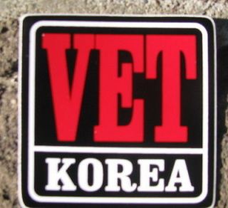   helmet sticker VET KOREA RED letters Korean War conflict veteran decal
