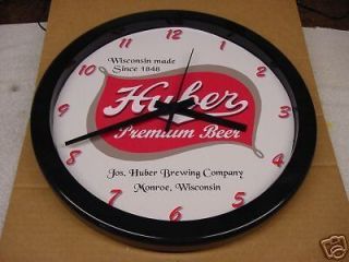 huber beer big 14 wall clock  24