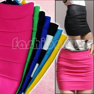 candy color short mini bandage skirt dress 7 color choice