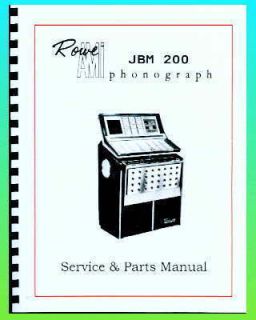 rowe ami jbm jukebox service parts manual  22 95  