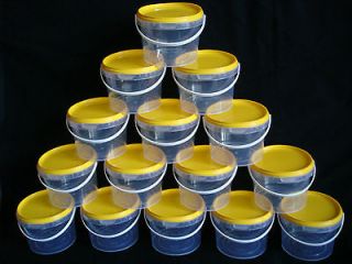 Plastic Buckets With Covers for Foodstuff 0.13gallon (0.5 liter 