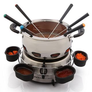 ware electric stainless steel fondue pot set time left