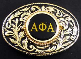 alpha phi alpha 3 letter large oval belt buckle