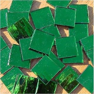Green Mirror Mosaic Glass Tiles   Squares, Diamonds, Borders Triangles 