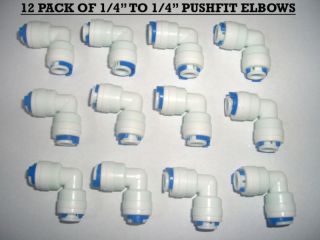 reverse osmosis 1 4 tubing water filter elbows x12 pushfit