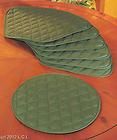   ROUND TABLE WEDGE SHAPED QUILTED PLACEMAT SET   4 COLORS AVAILABLE