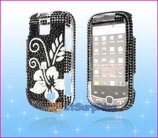 For Samsung Intercept M910 Diamond Bling Case Cover Ladybug and Flower 