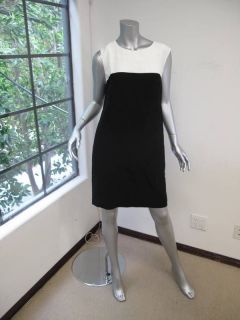 NWT Reiss Cream/Black Color Block Penny Dress US 6/UK 10 $285