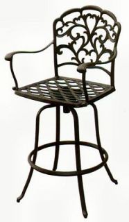 pair of 2 antiqued bronze catalina swivel bar stools time