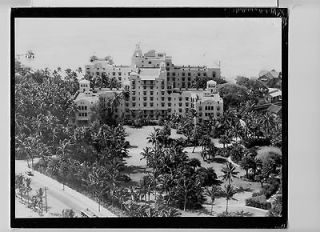 ROYAL HAWAIIAN HOTEL WAIKIKI 1930S HAND PRINTED SILVER HALIDE PHOTO