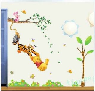 CUTE Disney Winnie the Pooh&Tigger Swing Tree Wall Sticker Decal Decor 
