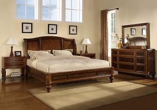   Brendon Cherry King Size Sleigh Bed Traditional Bedroom Furniture NEW