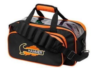 hammer 2 ball shoulder tote bowling bag orange new time