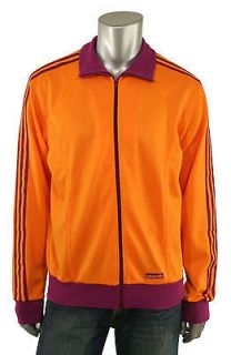 Adidas L Super Orange Superstar Vintage Track Top Jacket New