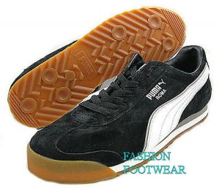 NEW Puma Mens Roma Black/White/Grey Casual Comfort Athletic Shoes US 
