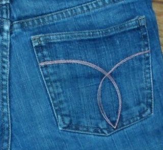 Womens Sergio Valente Distressed Stretch Boot Cut Denim Jeans Size 26