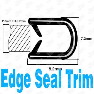 12 flexible rubber seal edge trim thick 2 5mm 02